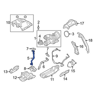 BMW OE - Right Turbocharger Oil Line
