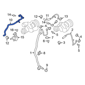 BMW OE - Right Turbocharger Coolant Line