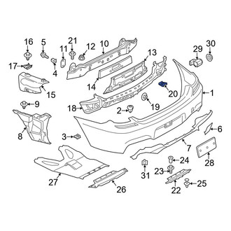 BMW OE - Radiator Support Splash Shield Clip