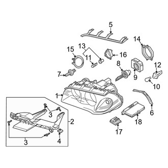 BMW OE - Front Lamps - Headlamp Components (With Xenon)