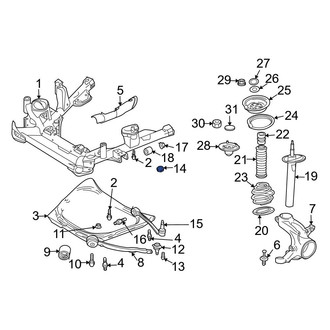 BMW OE - Front Lower Suspension Control Arm Nut