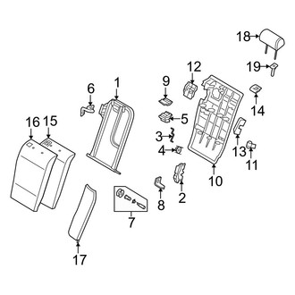 BMW OE - Seats & Tracks - Rear Seat Components (Right Side Seat, Back)
