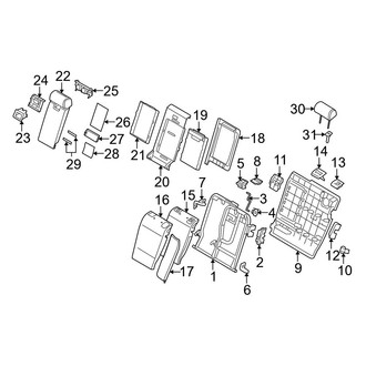 BMW OE - Seats & Tracks - Rear Seat Components (Left Side, Seat Back)
