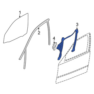 BMW OE - Front Right Window Regulator
