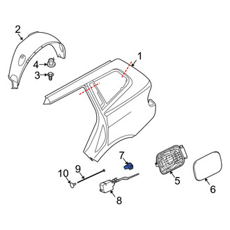 BMW OE - Rear Fuel Door Bumper