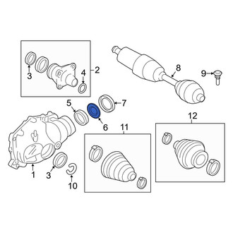BMW OE - Front Inner CV Joint Oil Seal Dust Shield