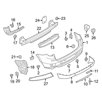 BMW OE - Rear Bumper - Bumper & Components (W/O M Package)