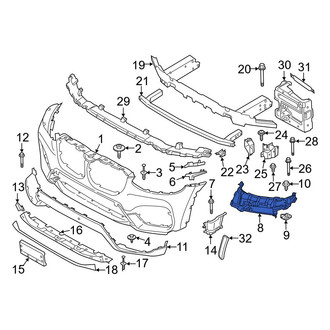 BMW OE - Front Left Inner Bumper Cover Bracket