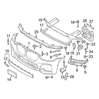 BMW OE - Front Bumper & Grille - Bumper & Components (With M Sport Package), (M40i / xDrive30i)