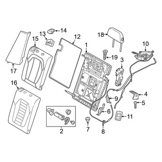 BMW OE - Seats & Tracks - Rear Seat Components (Seat Back, 40% Side, With Leather)