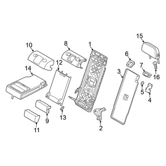 BMW OE - Seats & Tracks - Rear Seat Components (Seat Back, 20% Side, With Leather)
