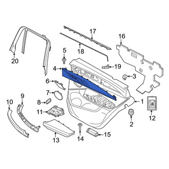BMW OE - Rear Left Door Trim Molding