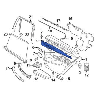 BMW OE - Rear Left Door Trim Molding
