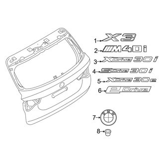 BMW OE - Lift Gate - Exterior Trim (M40i)