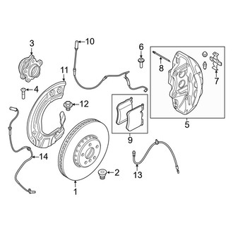 BMW OE - Front Suspension - Brake Components (With M Sport Brakes), (sDrive30i)