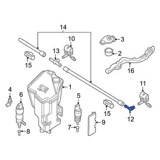 BMW OE - Front Right Windshield Washer Hose Connector