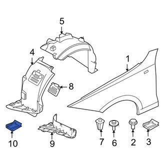 BMW OE - Radiator Support Splash Shield Clip