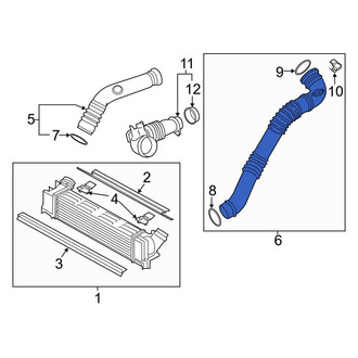 BMW OE - Left Intercooler Pipe