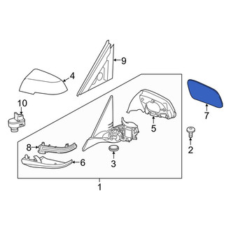 BMW OE - Front Right Door Mirror Glass