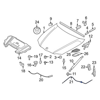 BMW OE - Rear Hood Release Cable
