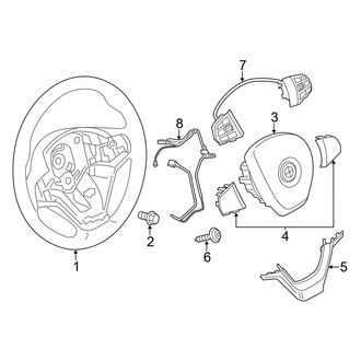 BMW OE - Steering Wheel & Trim (W/O M Sport Package, W/O Paddle Shifters), (xDrive28i / xDrive35i)