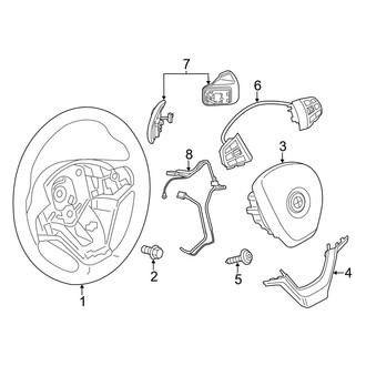 BMW OE - Steering Wheel & Trim (W/O M Sport Package, With Paddle Shifters), (xDrive28i / xDrive35i)