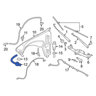 BMW OE - Front Washer Fluid Reservoir Filler Pipe