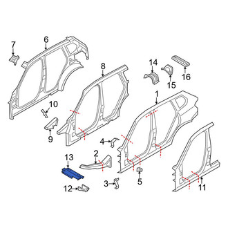 BMW OE - Front Left Floor Pan Crossmember
