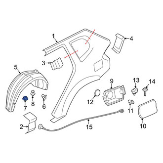 BMW OE - Quarter Panel Splash Shield Nut