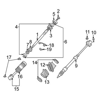 BMW OE - Steering Column - Shaft & Internal Components