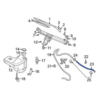 BMW OE - Front Right Windshield Washer Hose Connector