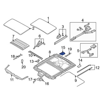BMW OE - Left Sunroof Frame Cap