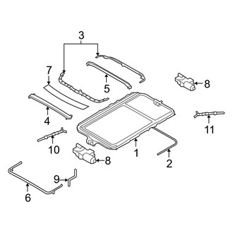 BMW OE - Roof - Sunroof (Frame & Hardware, With Panoramic Roof)