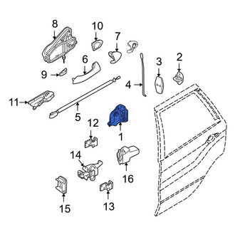 BMW OE - Rear Left Door Latch Assembly