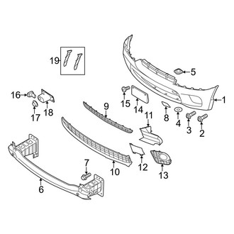 BMW OE - Front Bumper - Bumper & Components (With M Package), (xDrive35d / xDrive35i / xDrive50i)