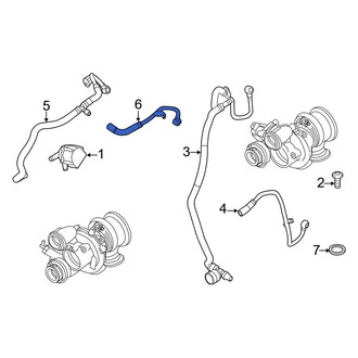 BMW OE - Left Turbocharger Coolant Line