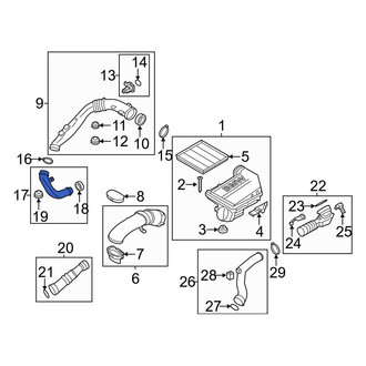 BMW OE - Lower Engine Air Intake Hose