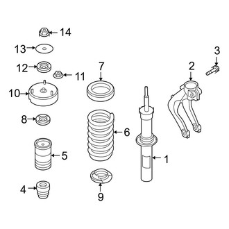 BMW OE - Front Suspension - Struts & Components (W/O Leveling Device), (xDrive35d / xDrive35i / xDrive50i)