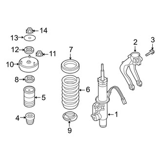 BMW OE - Front Suspension - Struts & Components (With Leveling Device), (xDrive35d)