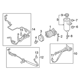 BMW OE - Steering Gear & Linkage - Pump & Hoses (With Adaptive Drive), (3.0L Gas)