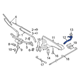 BMW OE - Front Washer Fluid Reservoir Filler Pipe