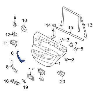 BMW OE - Rear Right Interior Door Pull Handle