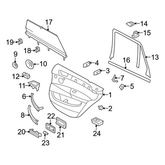 BMW OE - Rear Door - Interior Trim (With Sunshade)