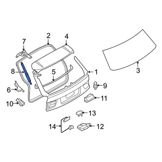BMW OE - Lower Liftgate Lift Support