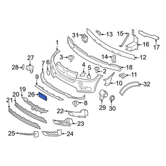 BMW OE - Front License Plate Bracket