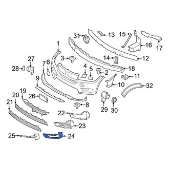 BMW OE - Front Left Bumper Cover Spacer Panel