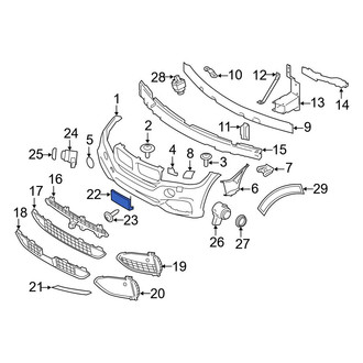 BMW OE - Front License Plate Bracket