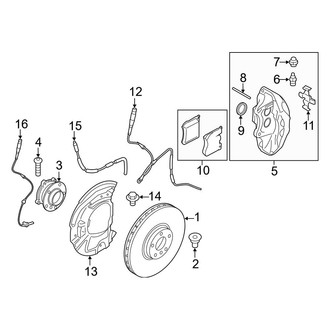 BMW OE - Front Suspension - Brake Components (With Performance Brakes), (sDrive35i)