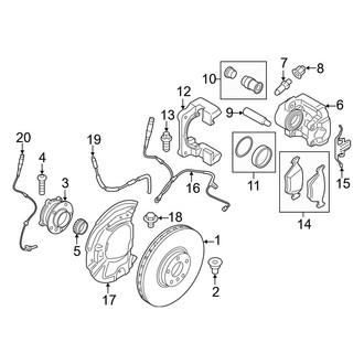 BMW OE - Front Suspension - Brake Components (W/O Performance Brakes)