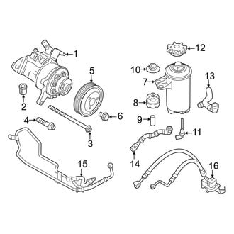 BMW OE - Steering Gear & Linkage - Pump & Hoses (Hydraulic, W/O Adaptive Drive), (3.0L Diesel)